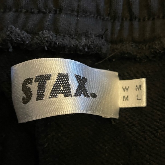 Stax. Official Unisex 100% Cotton Adjustable Black Shorts Side Pockets W=M | M=L - Picture 6 of 15